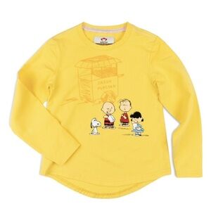 NWT NIP Appaman X Peanuts Yellow Popcorn Graphic Long Sleeve Tee Size: 5